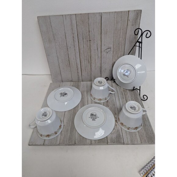 International Brighton Claridge 8302 Porcelain Set of 3 Teacups & Saucers - Picture 6 of 8